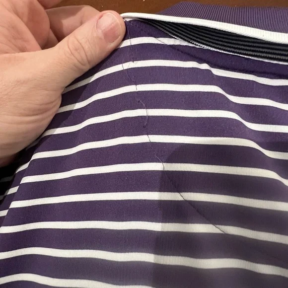 Brooks Brothers Purple and White Striped Polo - Picture 4 of 4